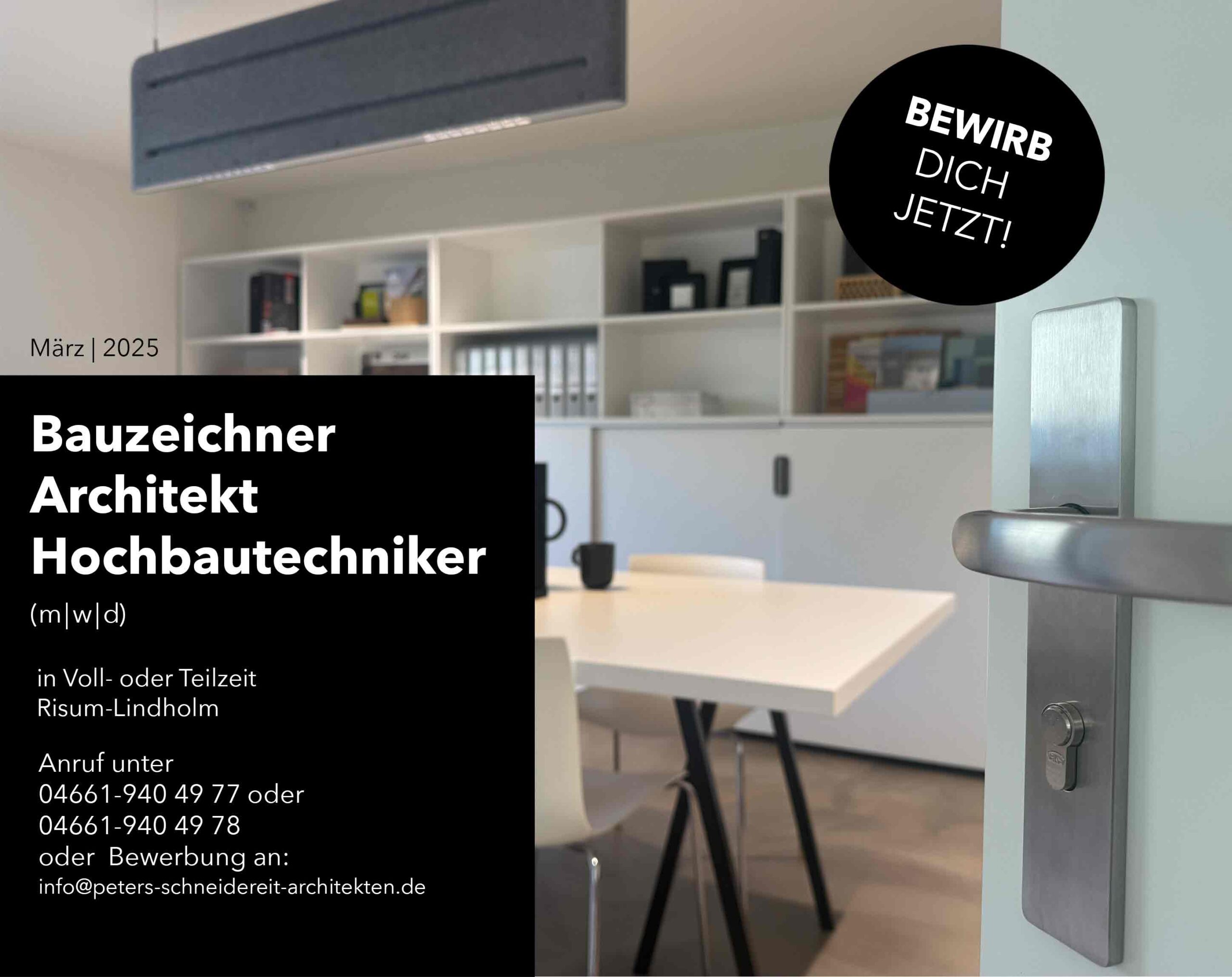 Stellenanzeige-Architekt-Bauzeichner-Hochbautechniker